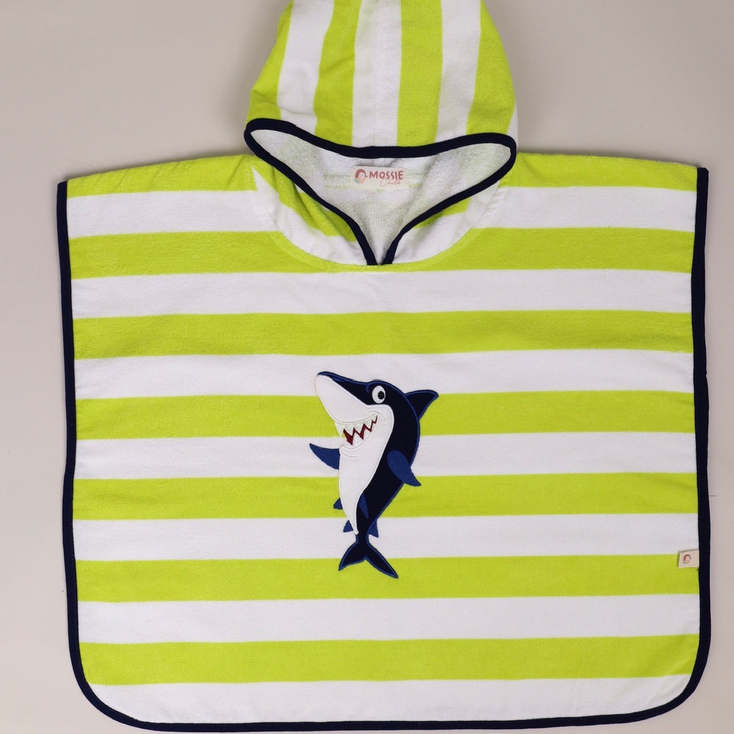 Sunny Splash Shark Poncho Green