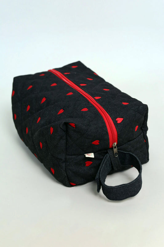 Denim Kalp Clutch Çanta