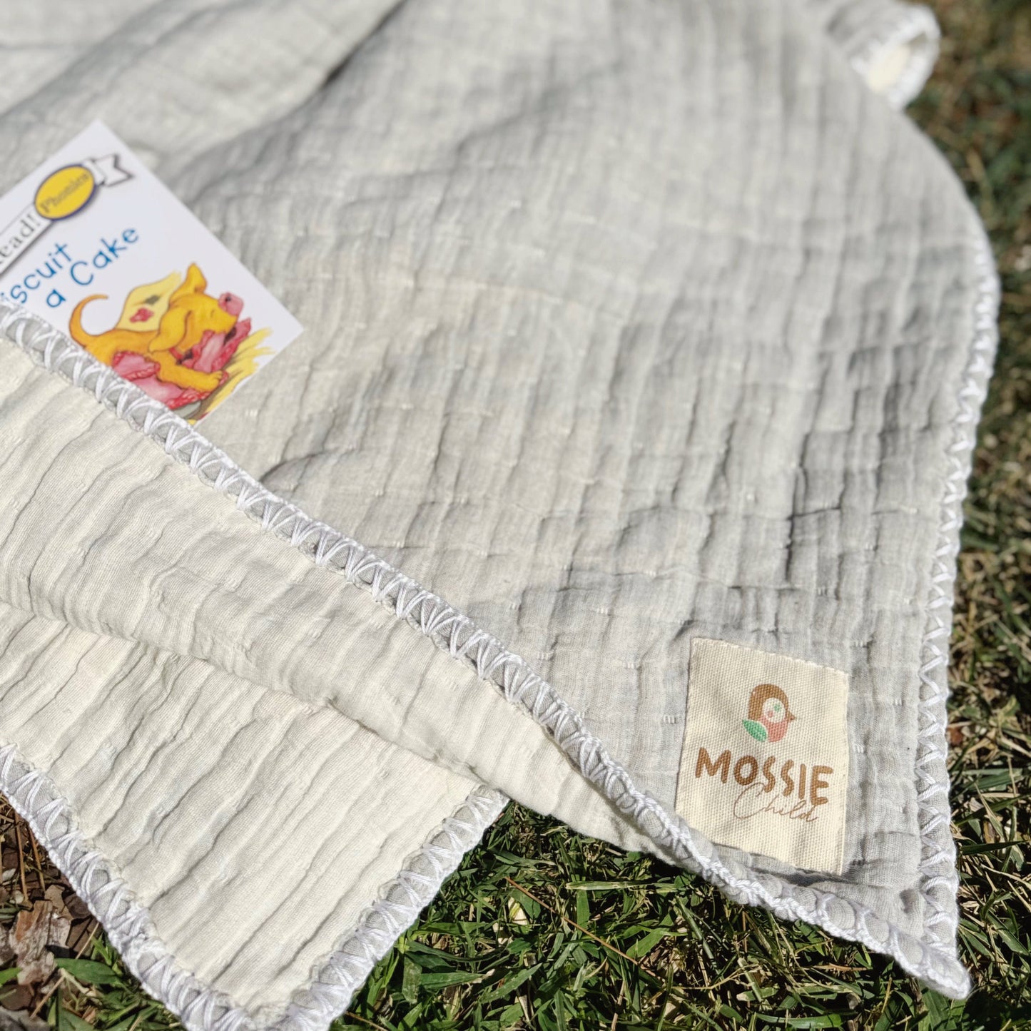 Muslin Blanket Grey&Ecru