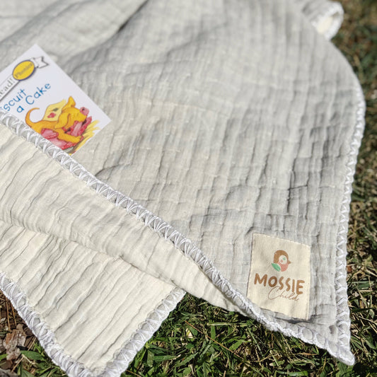 Muslin Blanket Grey&Ecru